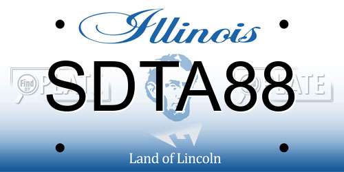SDTA88 Illinois License Plate