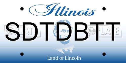 SDTDBTT Illinois License Plate
