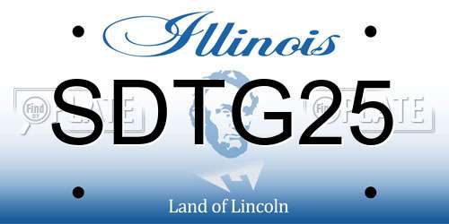 SDTG25 Illinois License Plate