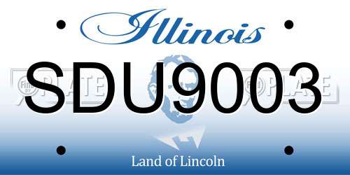 SDU9003 Illinois License Plate