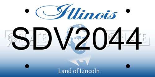 SDV2044 Illinois License Plate