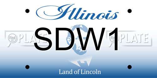 SDW1 Illinois License Plate