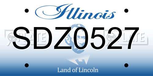 SDZ0527 Illinois License Plate