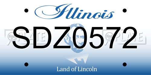 SDZ0572 Illinois License Plate