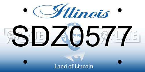 SDZ0577 Illinois License Plate