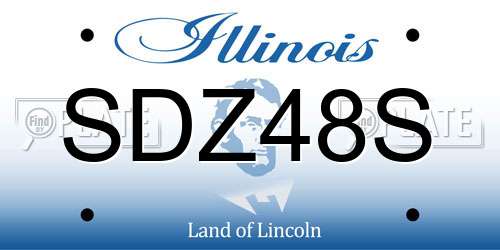 SDZ48S Illinois License Plate