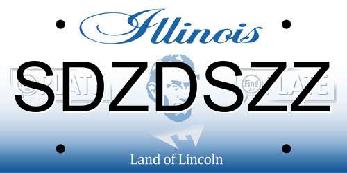 SDZDSZZ Illinois License Plate