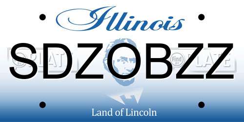 SDZOBZZ Illinois License Plate