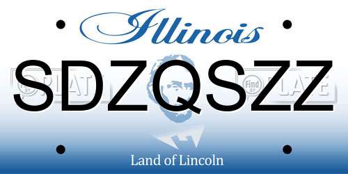 SDZQSZZ Illinois License Plate