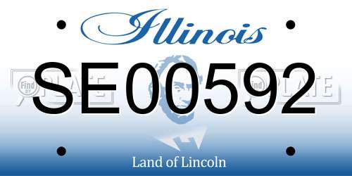 SE00592 Illinois License Plate
