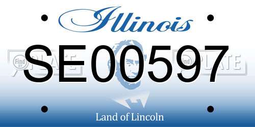 SE00597 Illinois License Plate