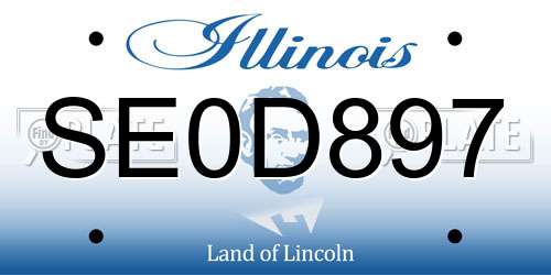 SE0D897 Illinois License Plate