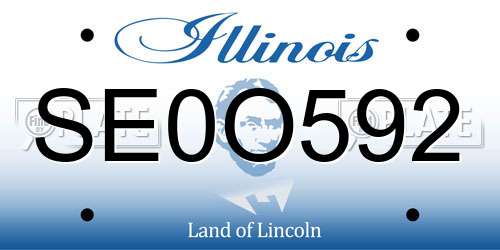 SE0O592 Illinois License Plate