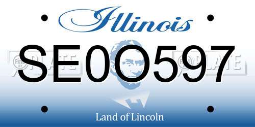 SE0O597 Illinois License Plate