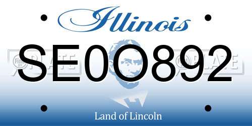 SE0O892 Illinois License Plate