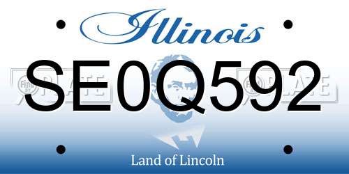 SE0Q592 Illinois License Plate