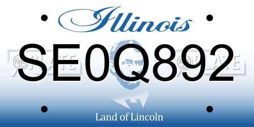 SE0Q892 Illinois License Plate