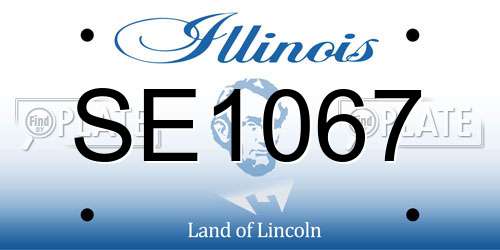 SE1067 Illinois License Plate
