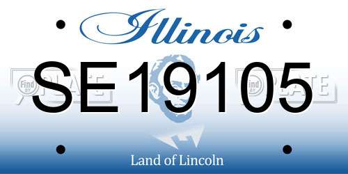 SE19105 Illinois License Plate