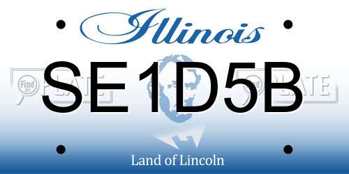 SE1D5B Illinois License Plate
