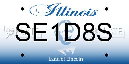 SE1D8S Illinois License Plate