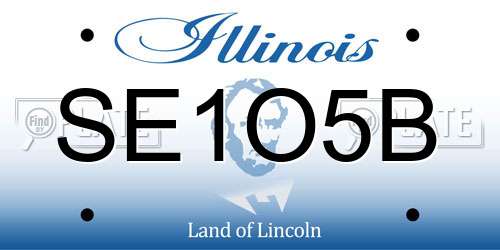 SE1O5B Illinois License Plate