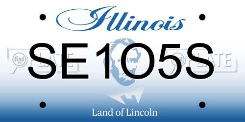 SE1O5S Illinois License Plate