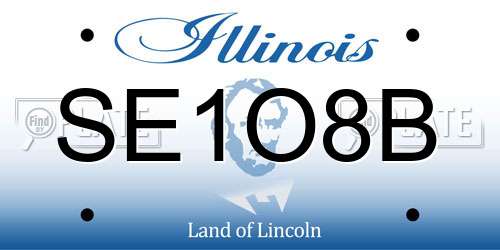 SE1O8B Illinois License Plate