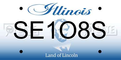 SE1O8S Illinois License Plate