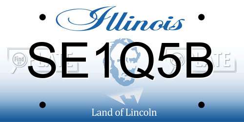 SE1Q5B Illinois License Plate