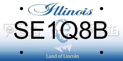 SE1Q8B Illinois License Plate