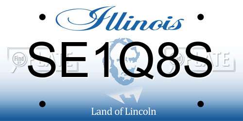 SE1Q8S Illinois License Plate