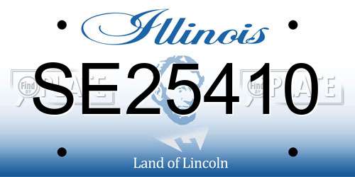 SE25410 Illinois License Plate