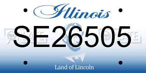 SE26505 Illinois License Plate