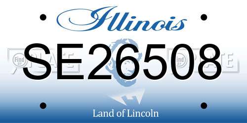 SE26508 Illinois License Plate
