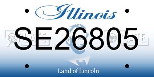 SE26805 Illinois License Plate