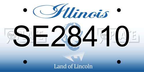 SE28410 Illinois License Plate