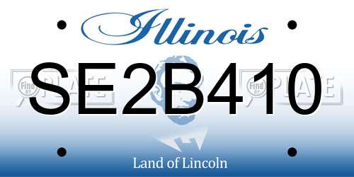 SE2B410 Illinois License Plate