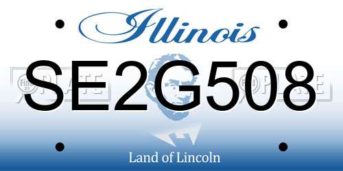 SE2G508 Illinois License Plate