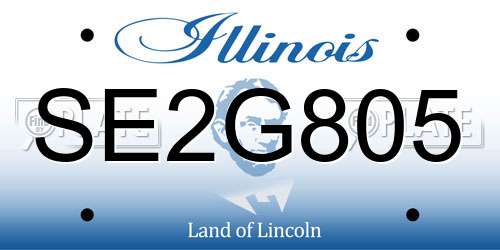 SE2G805 Illinois License Plate