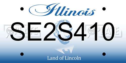 SE2S410 Illinois License Plate