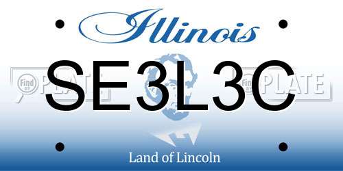 SE3L3C Illinois License Plate