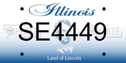 SE4449 Illinois License Plate