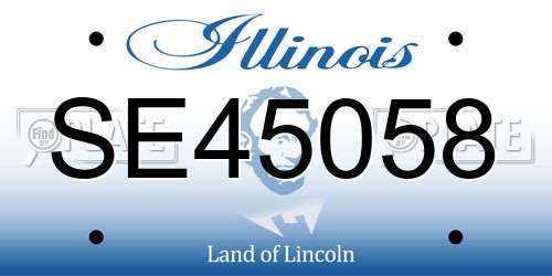 SE45058 Illinois License Plate