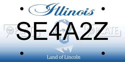 SE4A2Z Illinois License Plate