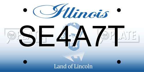 SE4A7T Illinois License Plate