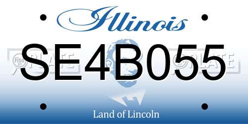 SE4B055 Illinois License Plate