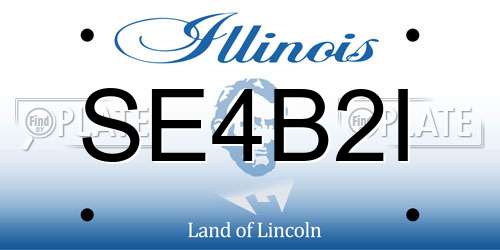 SE4B2I Illinois License Plate
