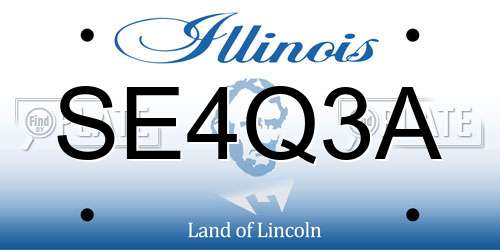 SE4Q3A Illinois License Plate
