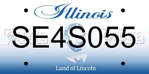 SE4S055 Illinois License Plate
